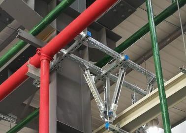 涧西该抗震支架的整体式支吊架结构协调性好